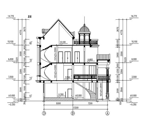 輕鋼別墅建筑  古羅馬式 (1298元/㎡)